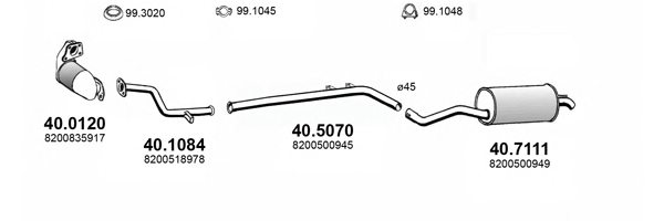 ASSO ART4406 Exhaust System